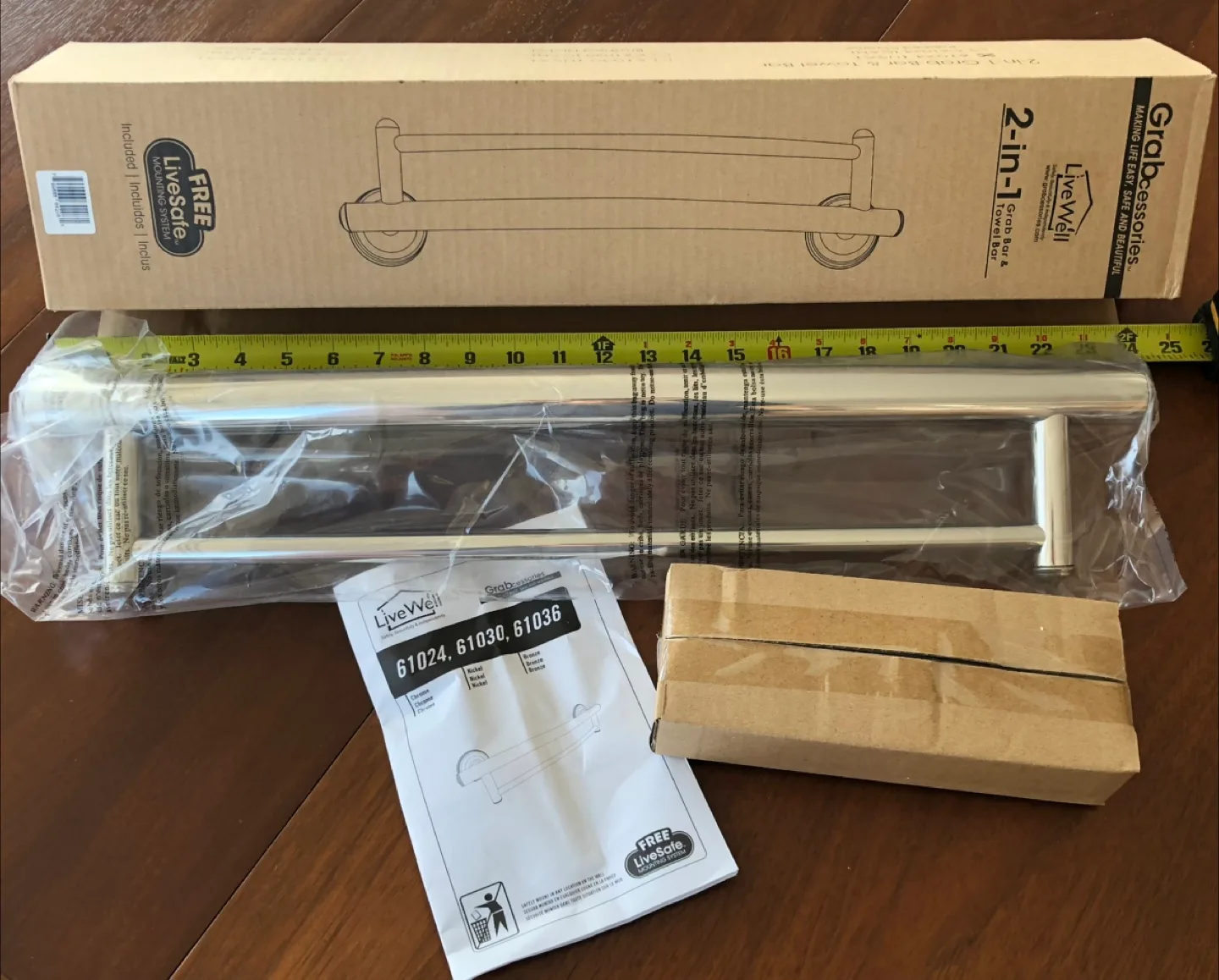 Grabcessories 2-in-1 Grab Bar & Towel Bar thumbnail