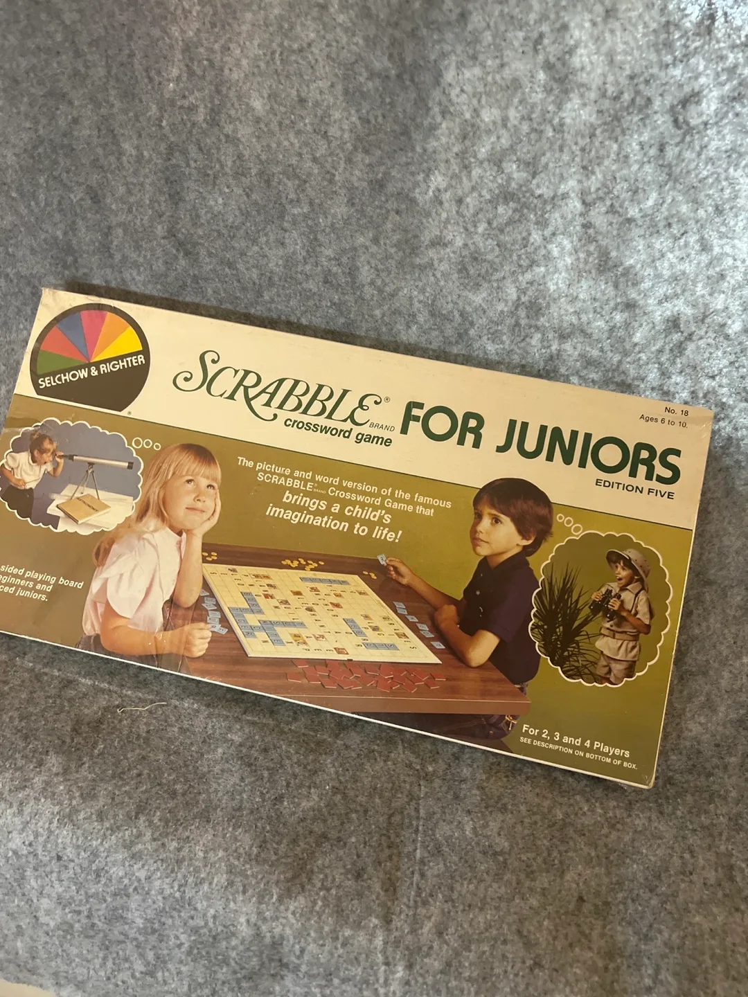 Brand New Vintage Scrabble for Juniors Crossword Game thumbnail