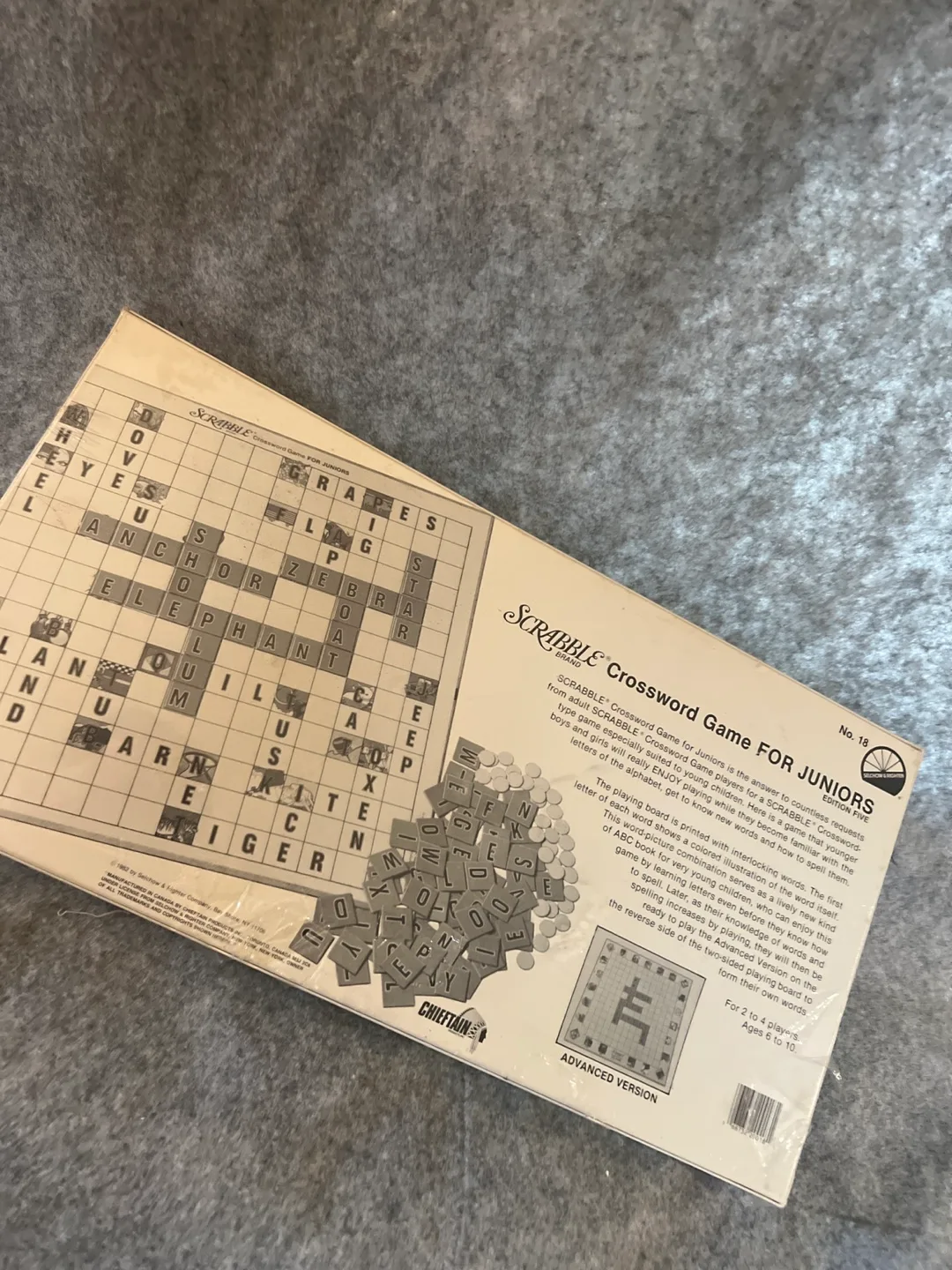 Brand New Vintage Scrabble for Juniors Crossword Game image indicator(2)