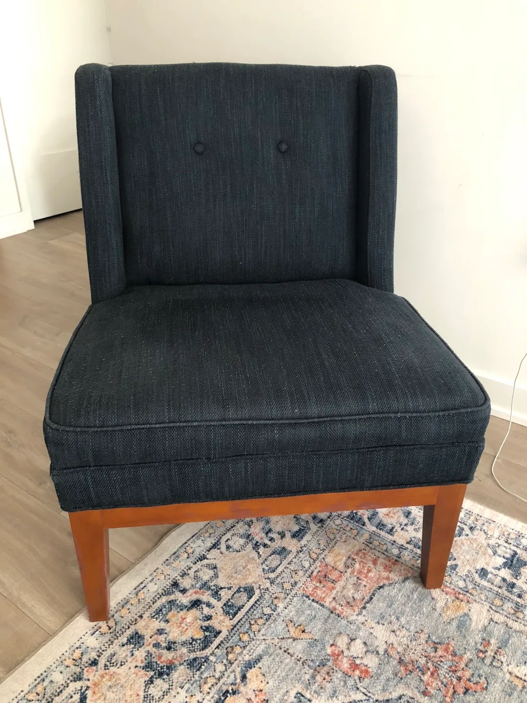West Elm Navy Accent Chair thumbnail