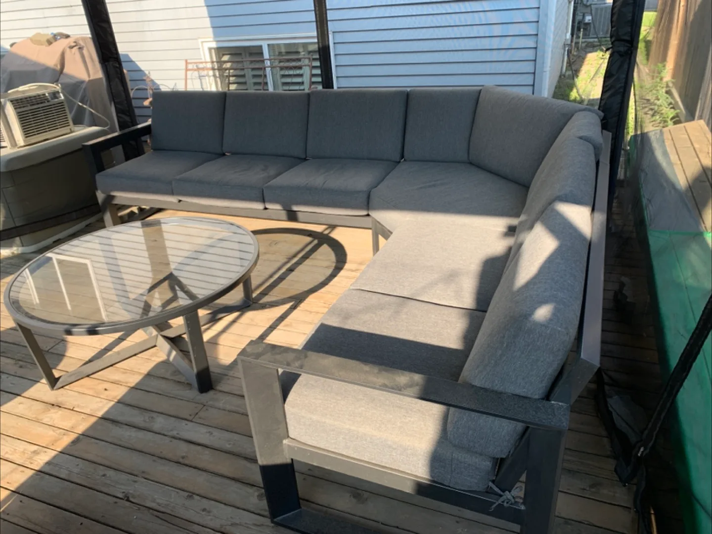 CANVAS Whistler Outdoor Patio Sofa Sectional Set - Grey image indicator(6)