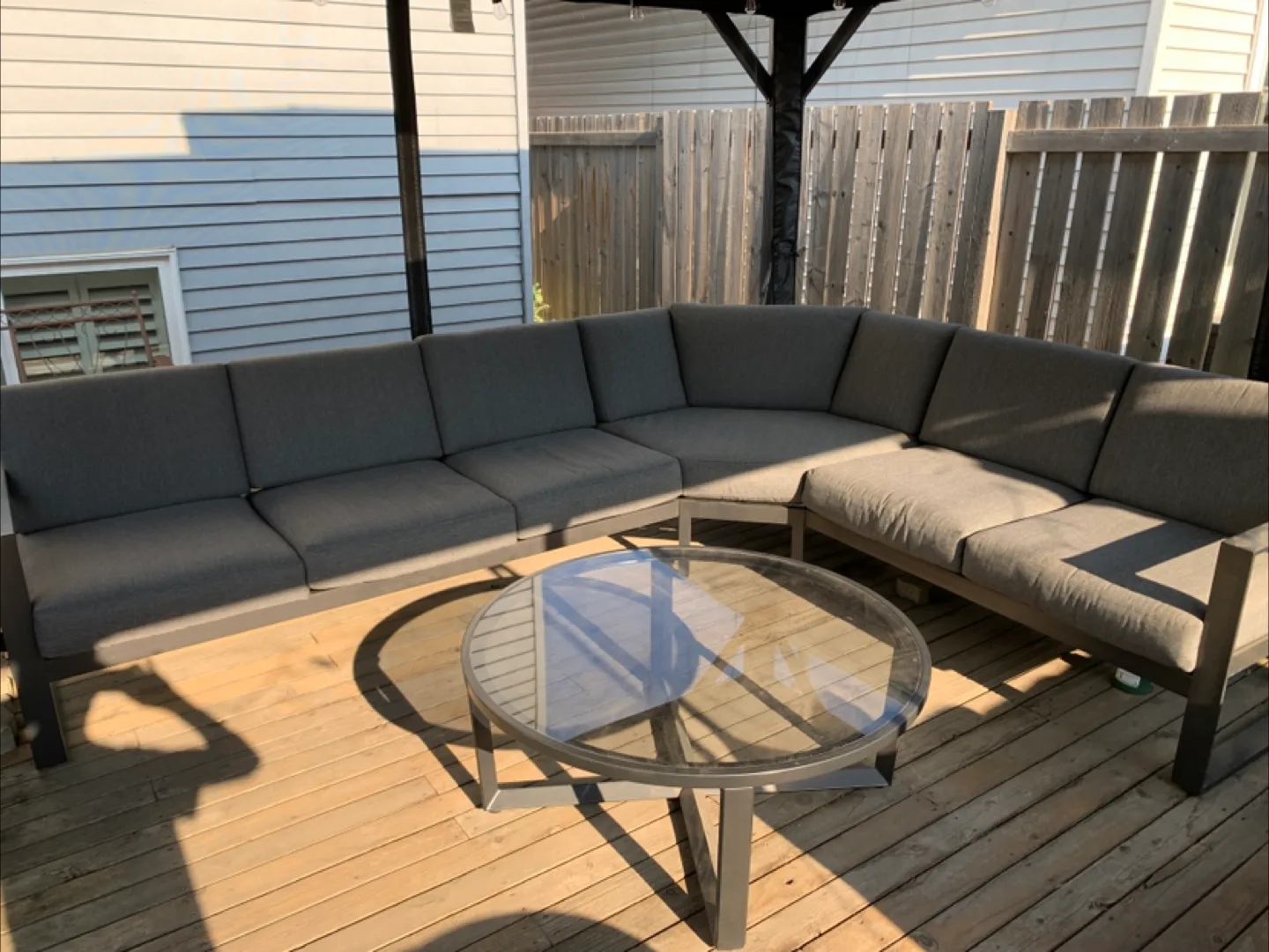 CANVAS Whistler Outdoor Patio Sofa Sectional Set - Grey image indicator(7)