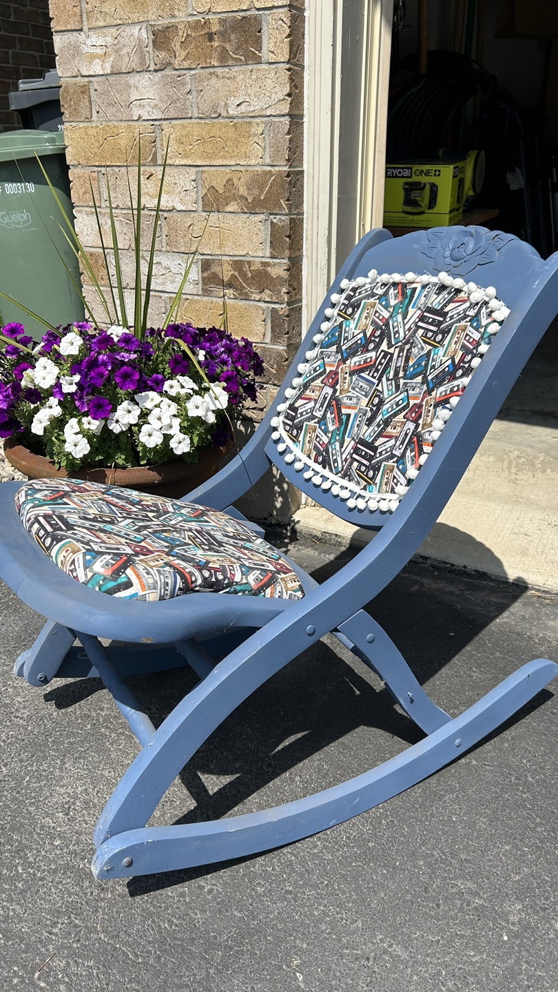 Vintage Blue Rocking Chair