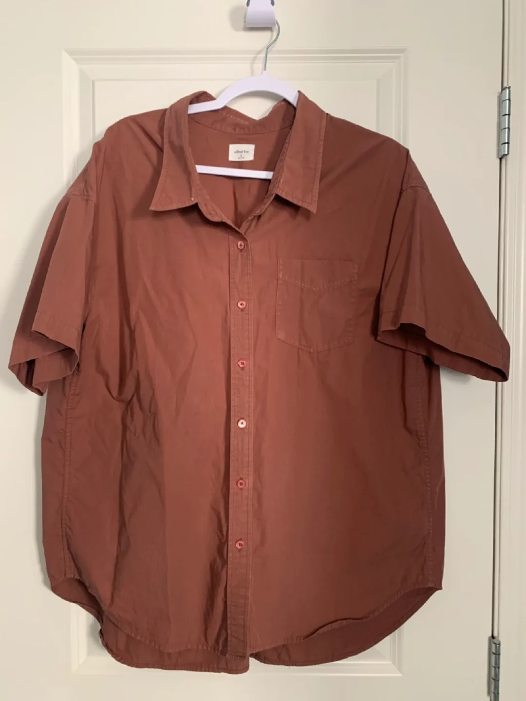 Wilfred Free Brown Button-Up Shirt - Size M thumbnail