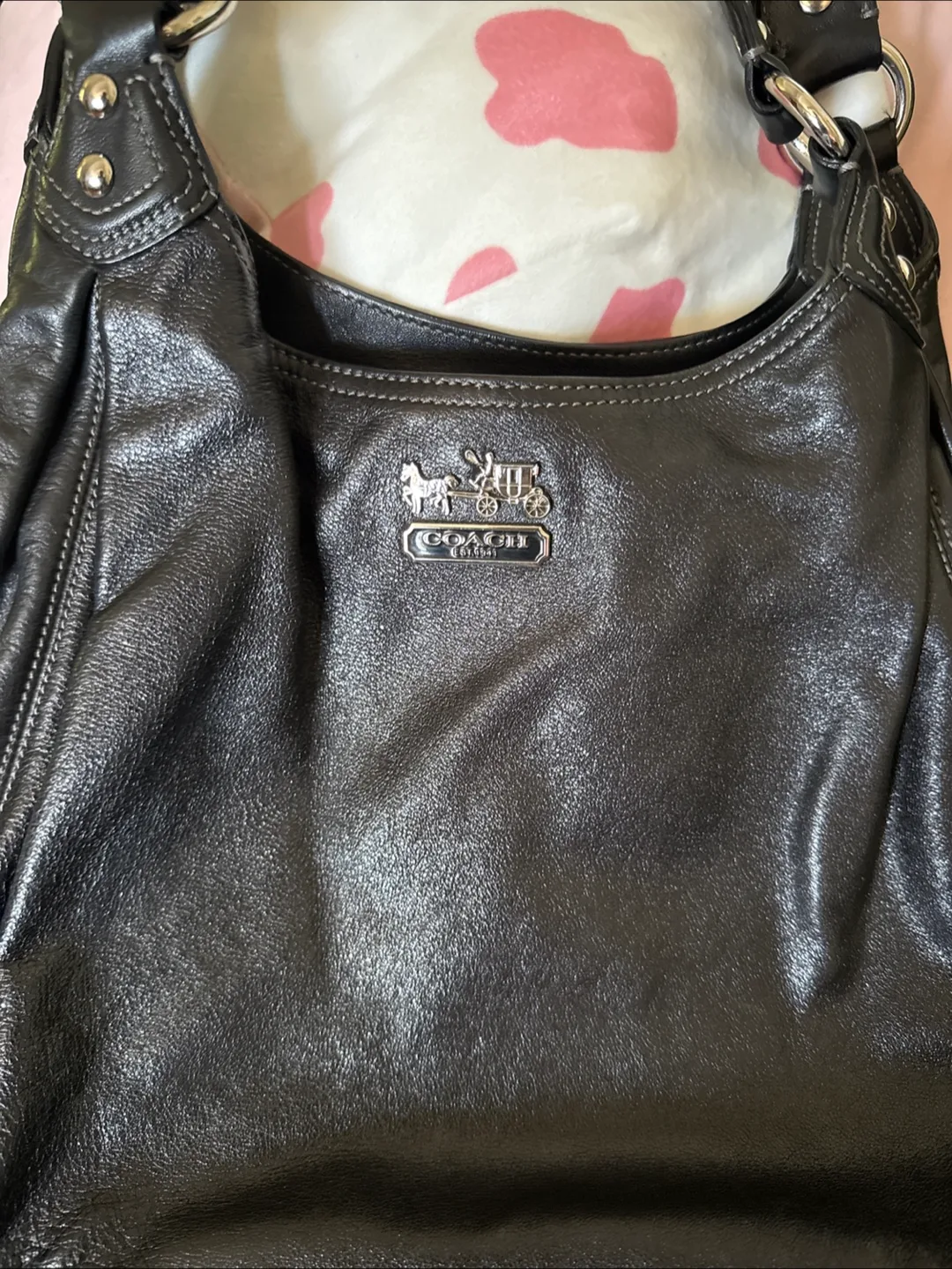 Coach Black Leather Handbag thumbnail