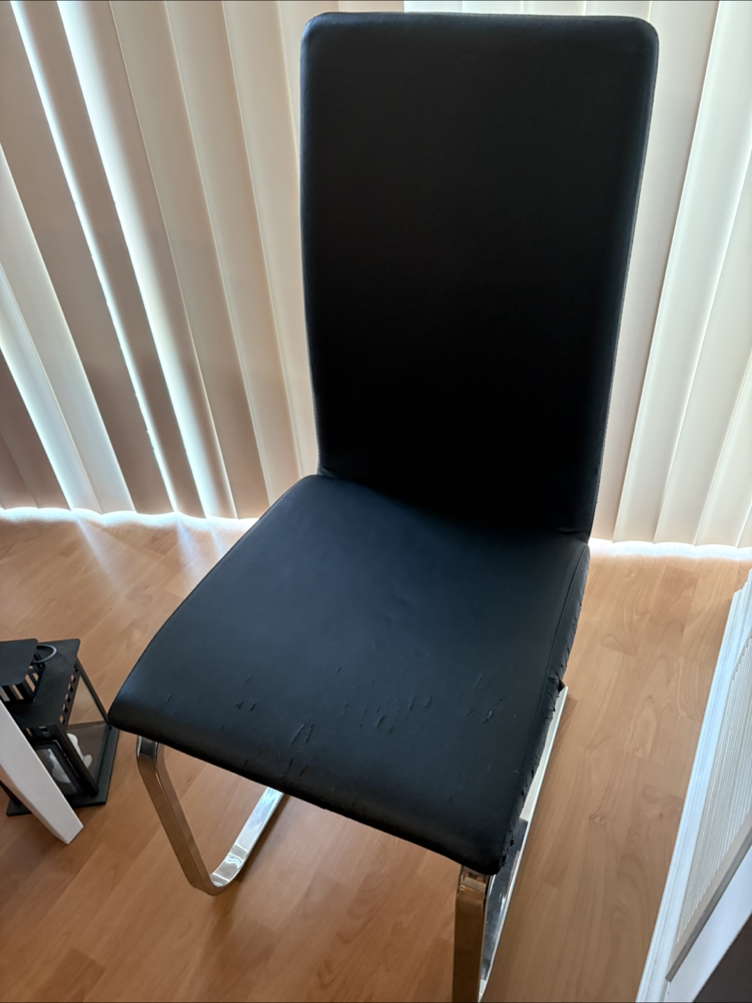 Black Dining Chair - Damaged Seat - photo 2
