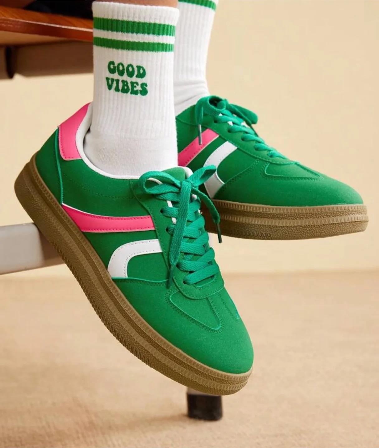 Green & Pink Sneakers thumbnail
