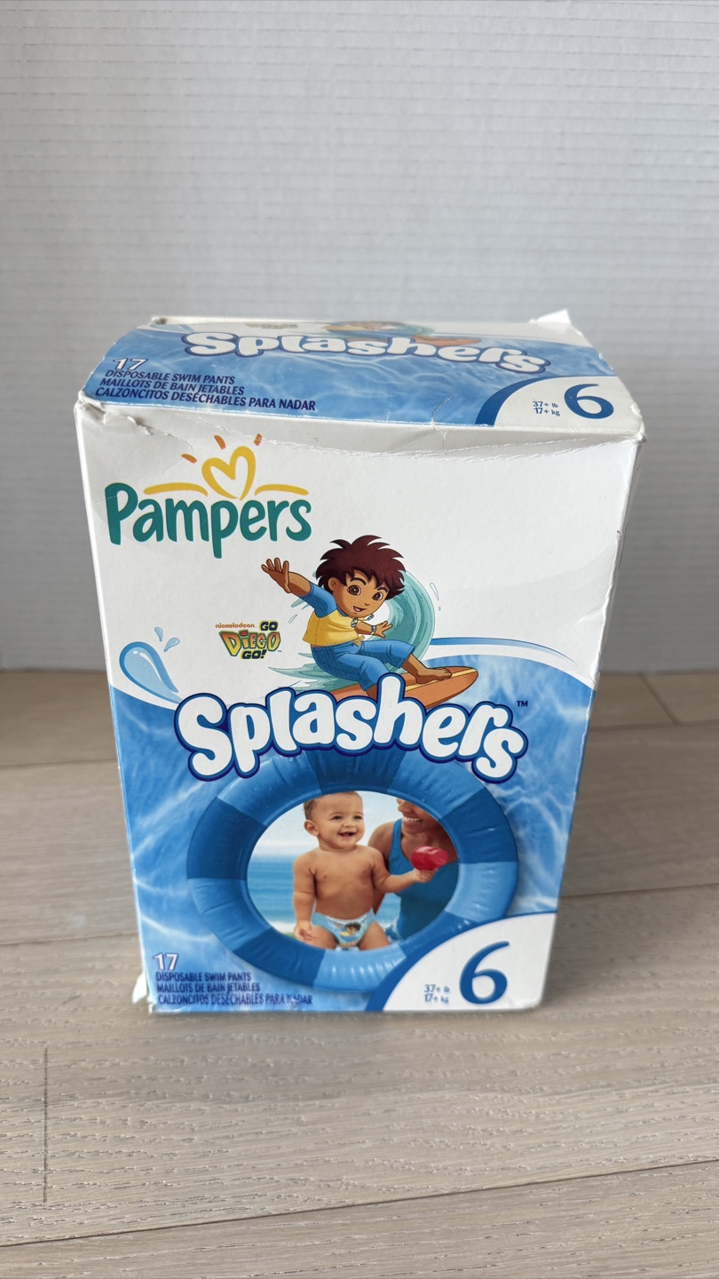 Pampers Splashers Size 6 (37+ lbs) - New