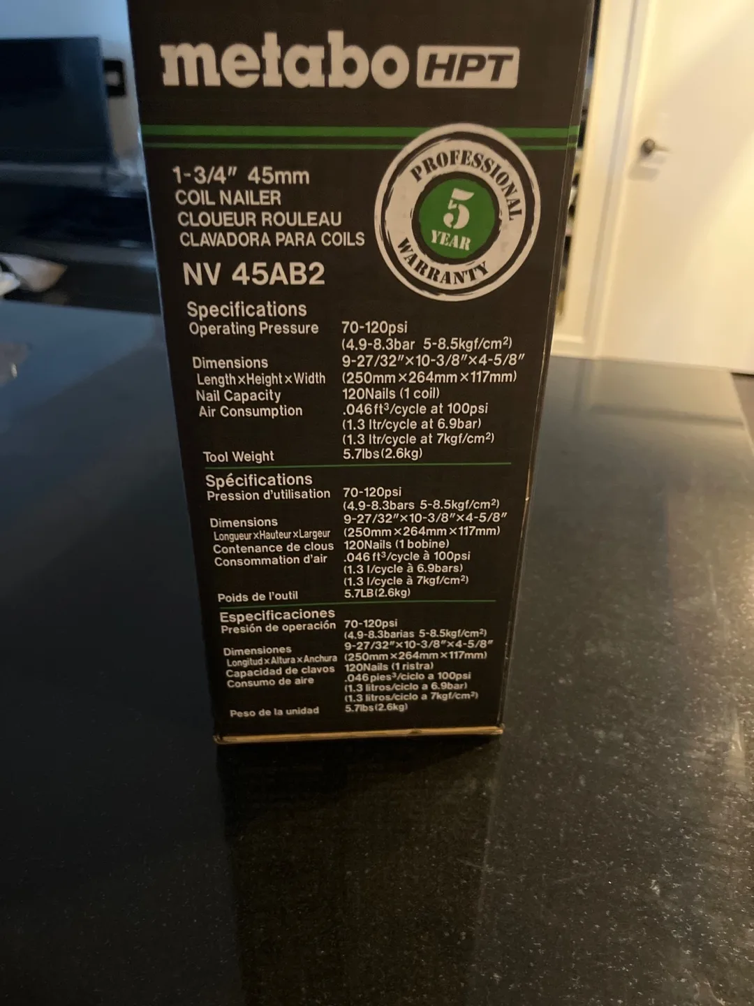 Metabo HPT NV 45AB2 Coil Nailer - Like New! image indicator(3)