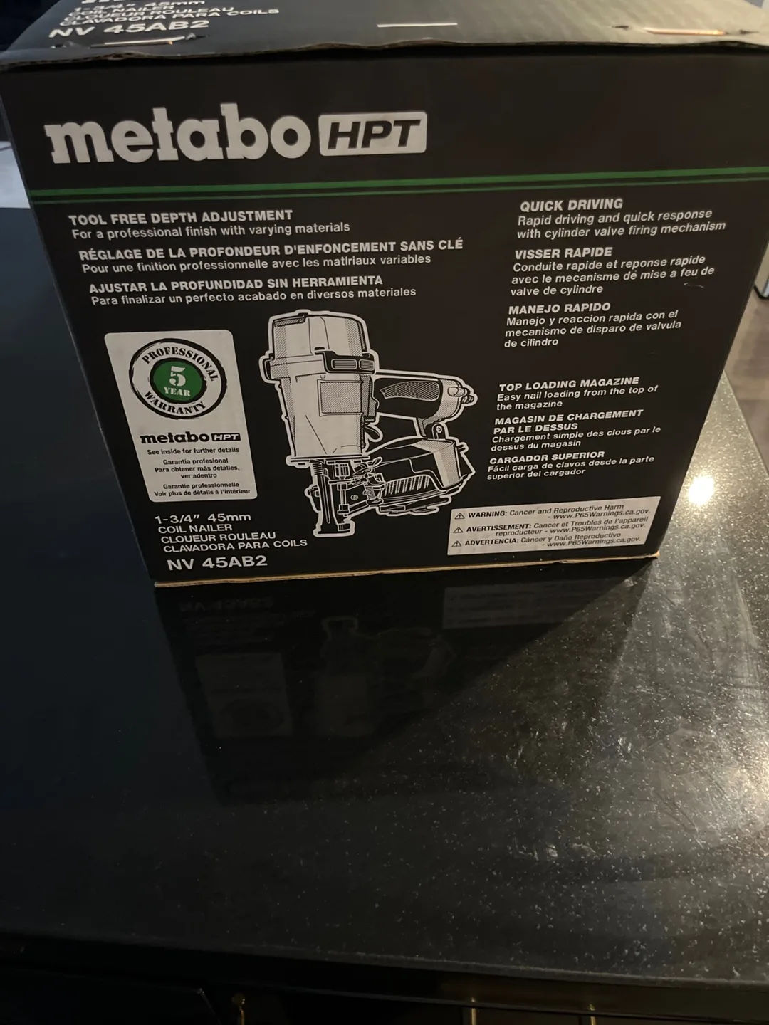Metabo HPT NV 45AB2 Coil Nailer - Like New! image indicator(4)