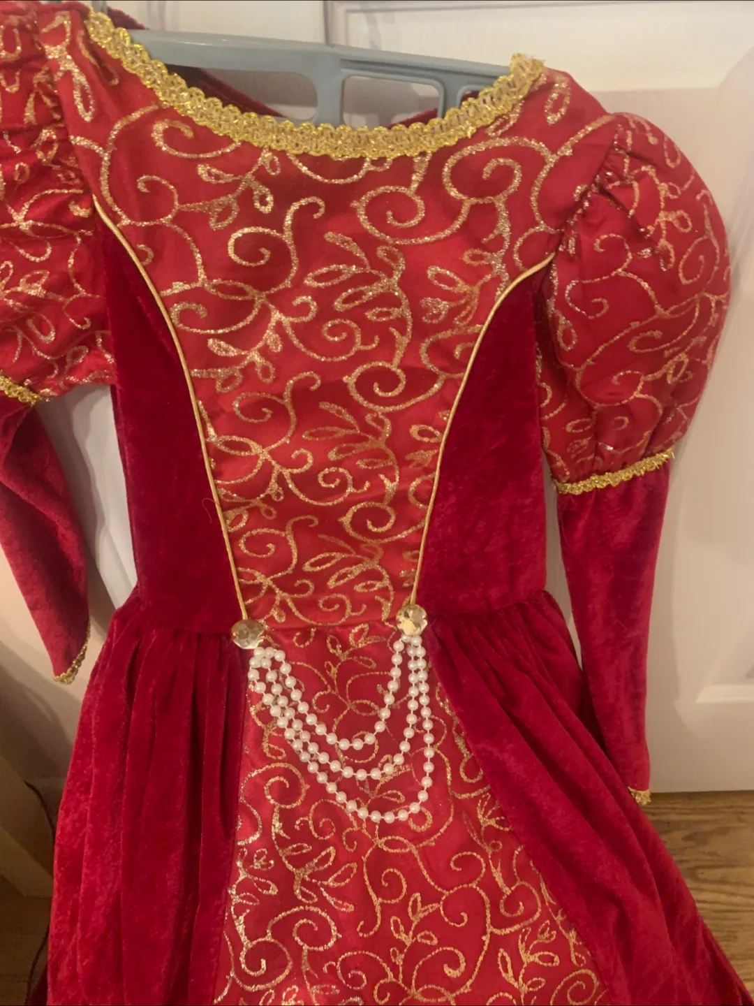 Red Velvet Princess Costume Dress thumbnail