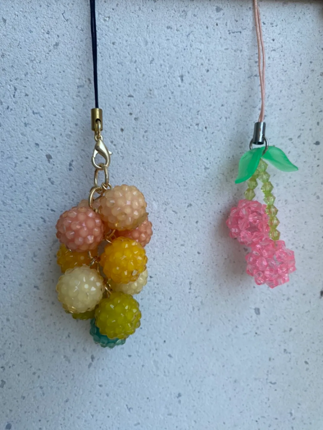 Beaded Fruit Cellphone Charms thumbnail
