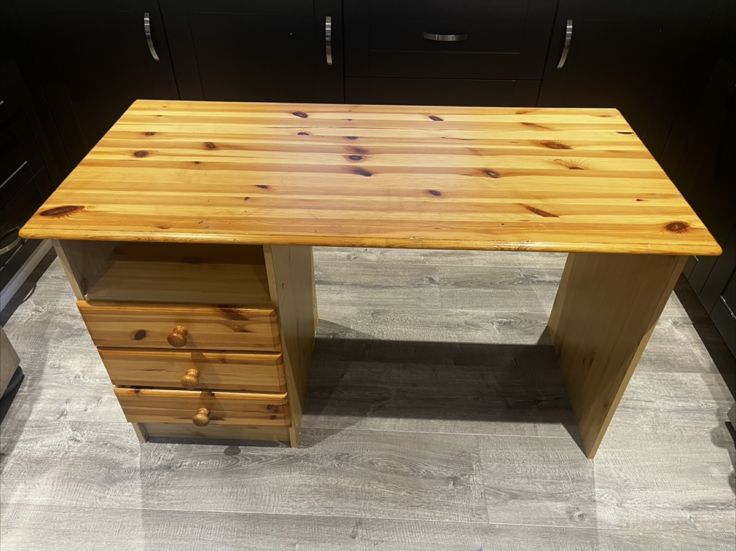 Wooden Desk with Drawers