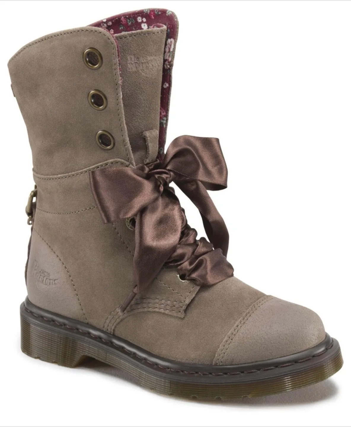 Dr. Martens 1914 Triumph Aimilita Aimee Taupe Suede Boots size 7 thumbnail