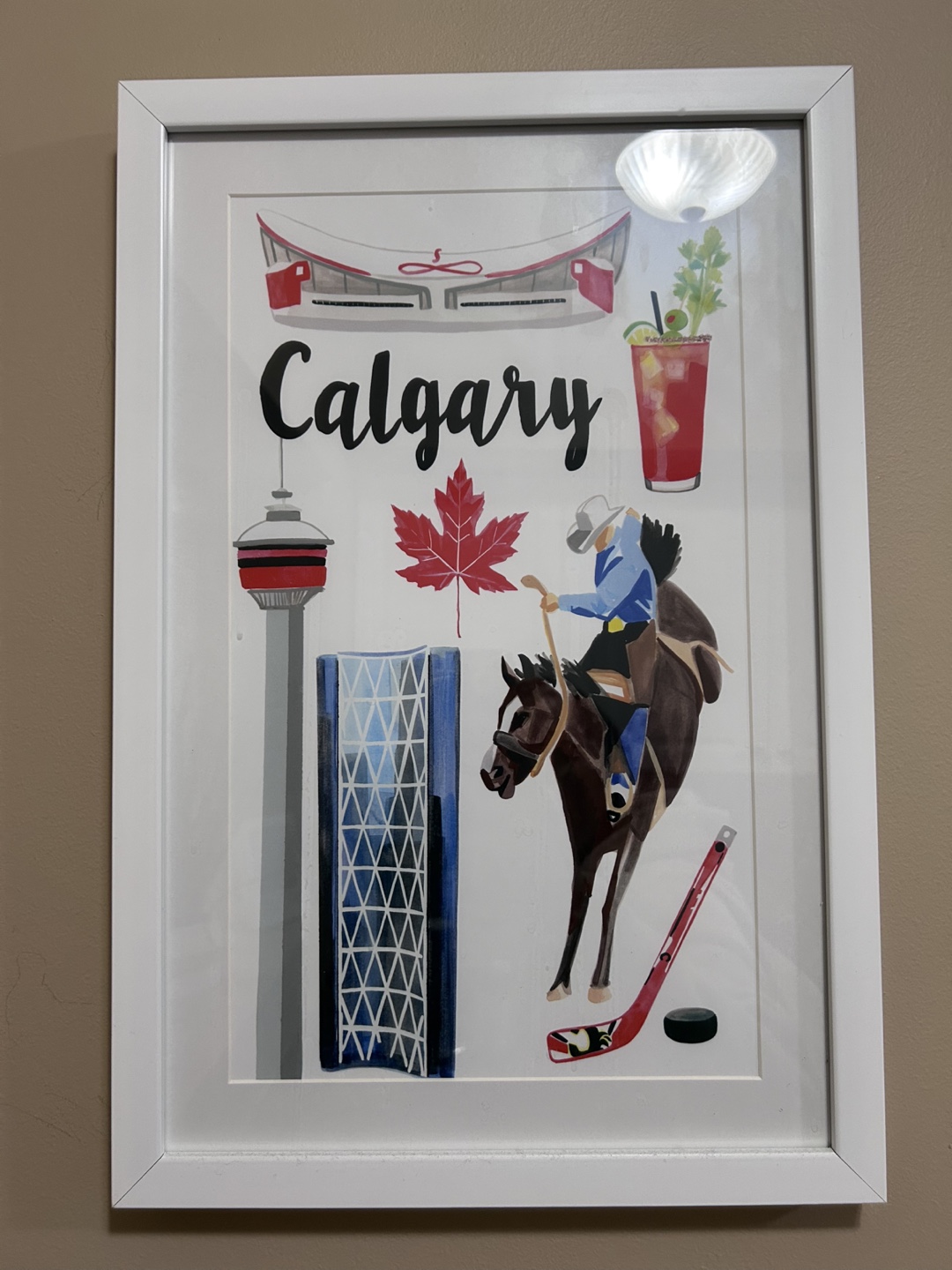 Calgary Art Print - Framed