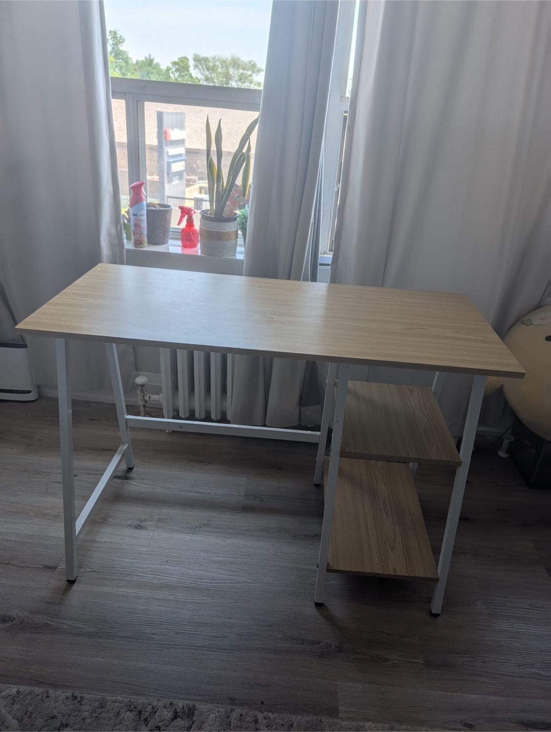 Light Wood Desk with Shelves - photo 2