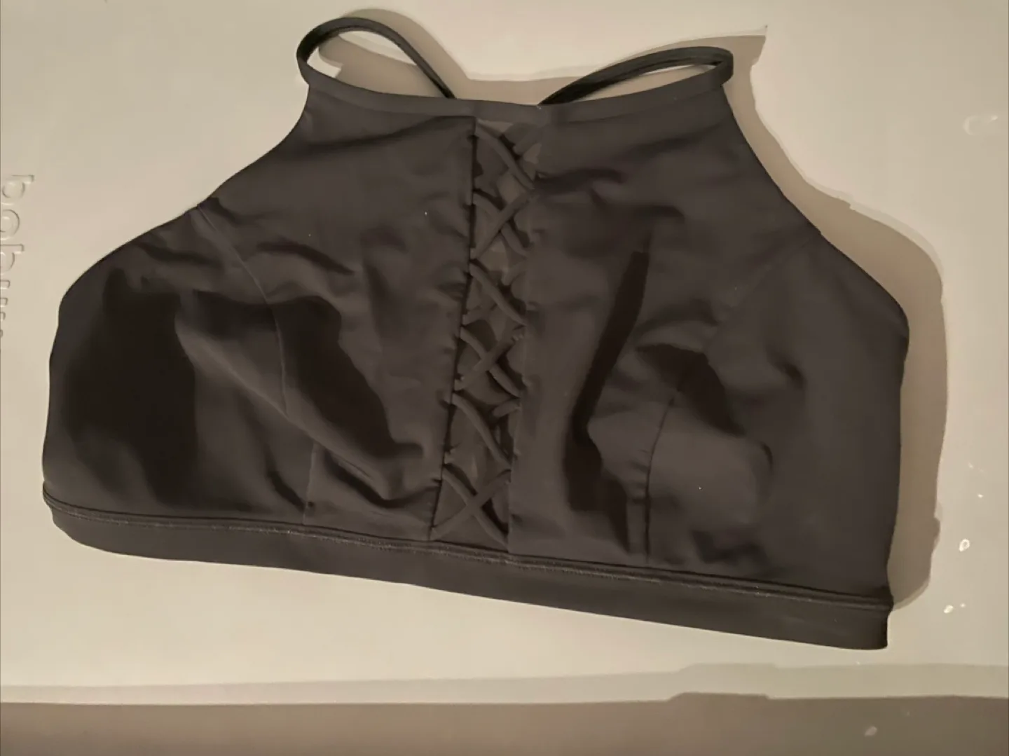 Lululemon Black swimsuit top , Size 6 thumbnail