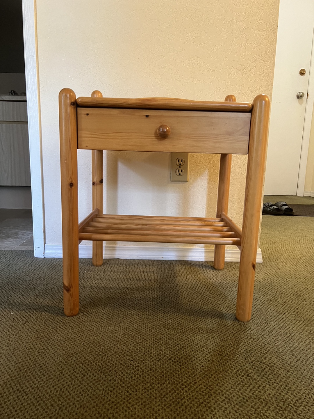 Wooden Side Table with Drawer