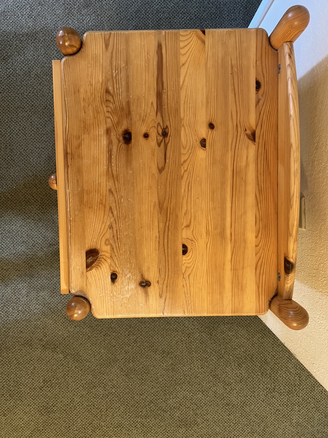 Wooden Side Table with Drawer - photo 4