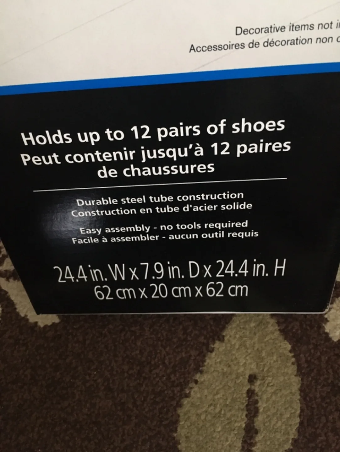 Mainstays 4-Tier Shoe Rack - Holds 12 Pairs image indicator(3)