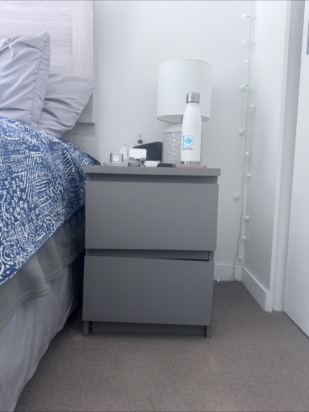 Grey Nightstand with Dresser - photo 2