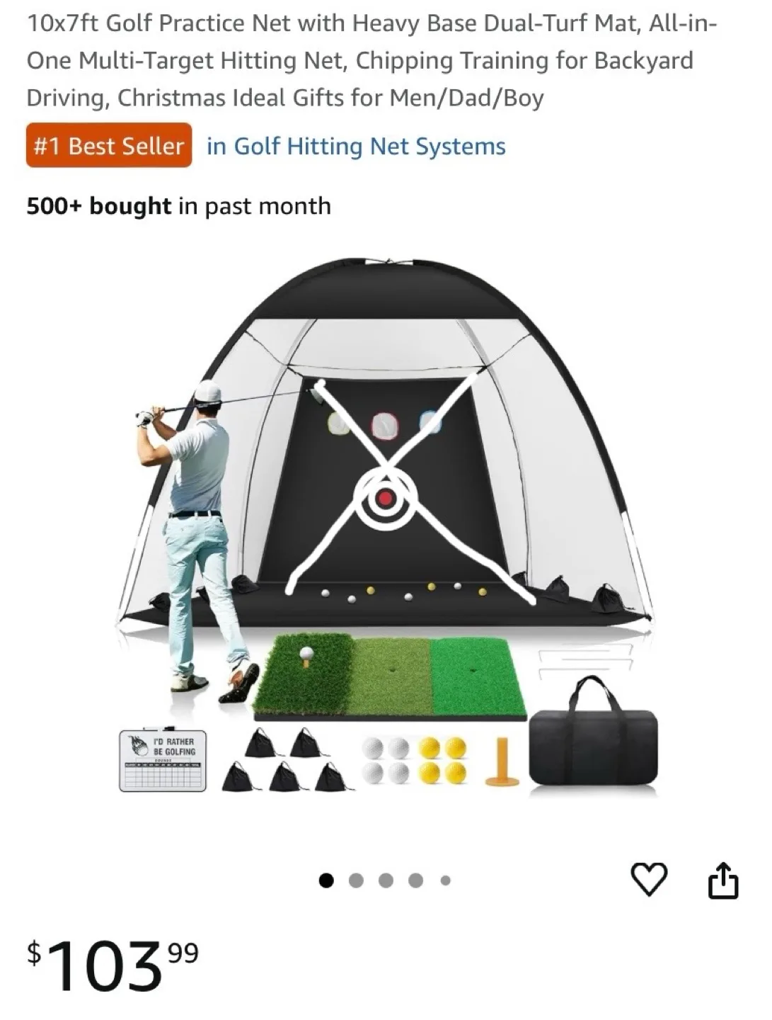 10x7ft Golf Practice Net thumbnail