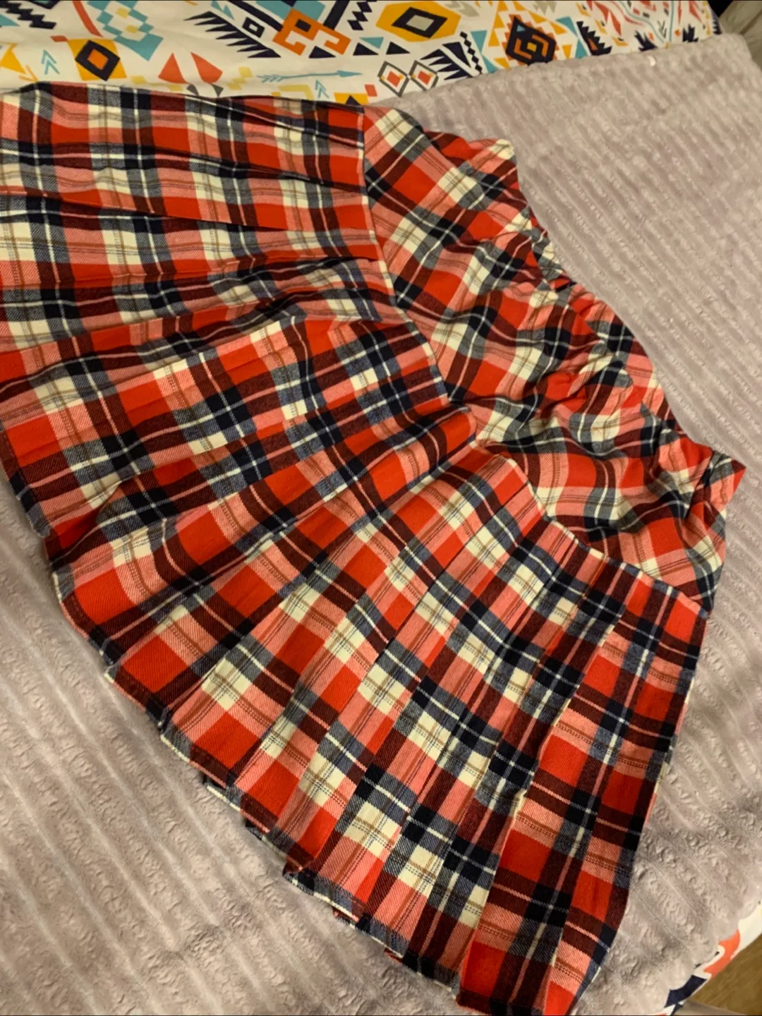 Plaid Skirt - Red, White, and Blue thumbnail