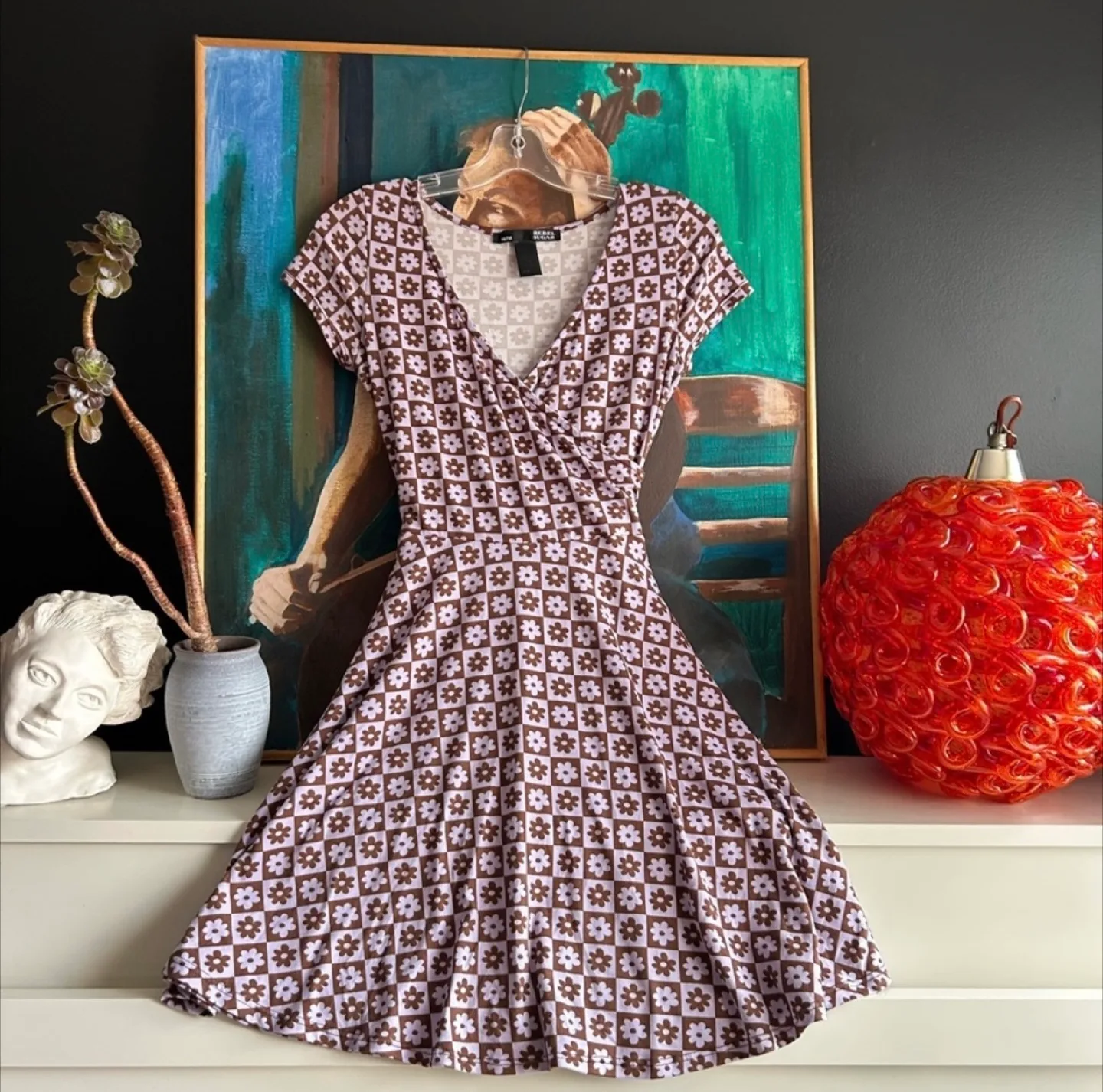 Rebel Sugar Fit & Flare Waist Tie Dress size M thumbnail