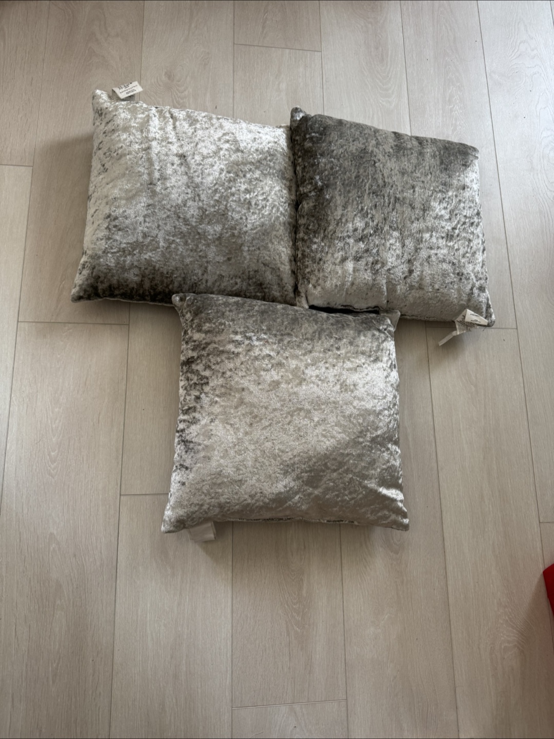 Velvet Decorative Pillows - Set of 3