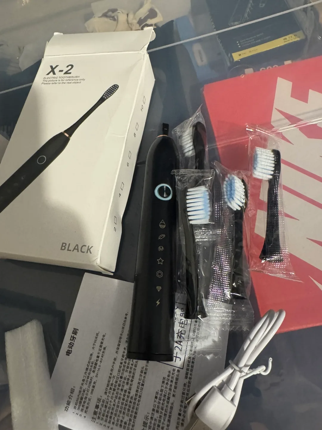 Brand New X-2 Electric Toothbrush - Black image indicator(2)