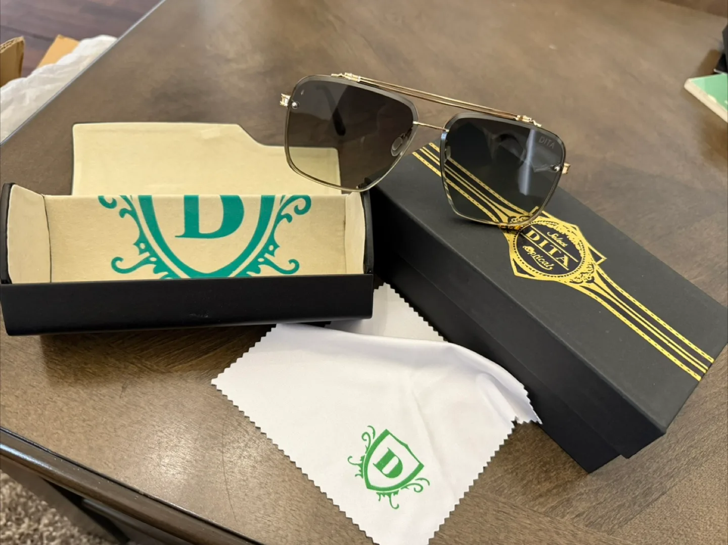 DITA Sunglasses w/ Box & Cloth image indicator(2)