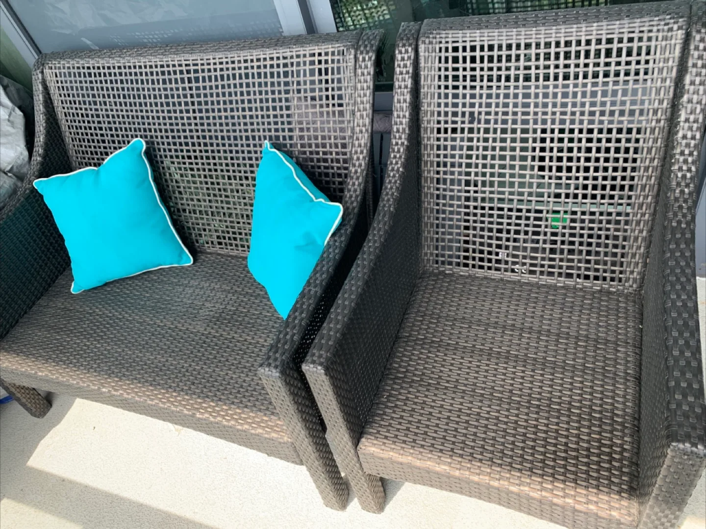 ONLY WEEKEND SALE! Patio furniture: Loveseat and chair thumbnail
