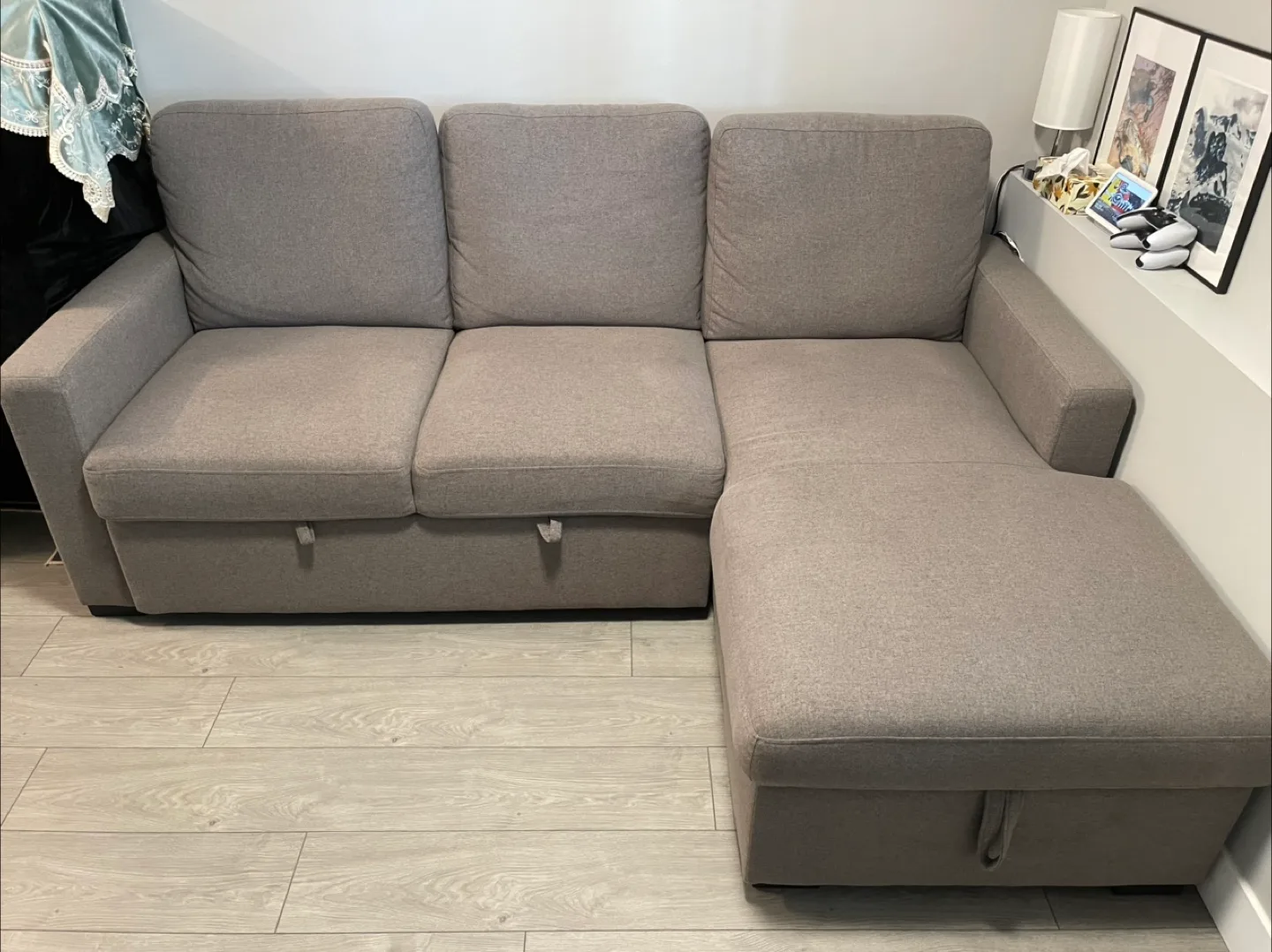 Grey Sectional Sofa with Storage thumbnail