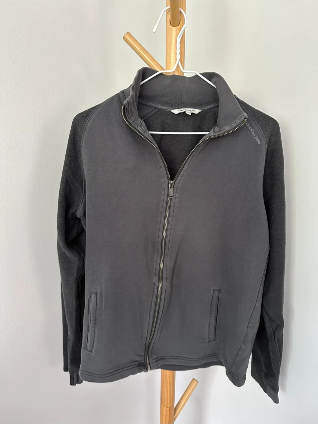 🧡Calvin Klein Jeans Gray Zip-Up Jacket - Size S thumbnail