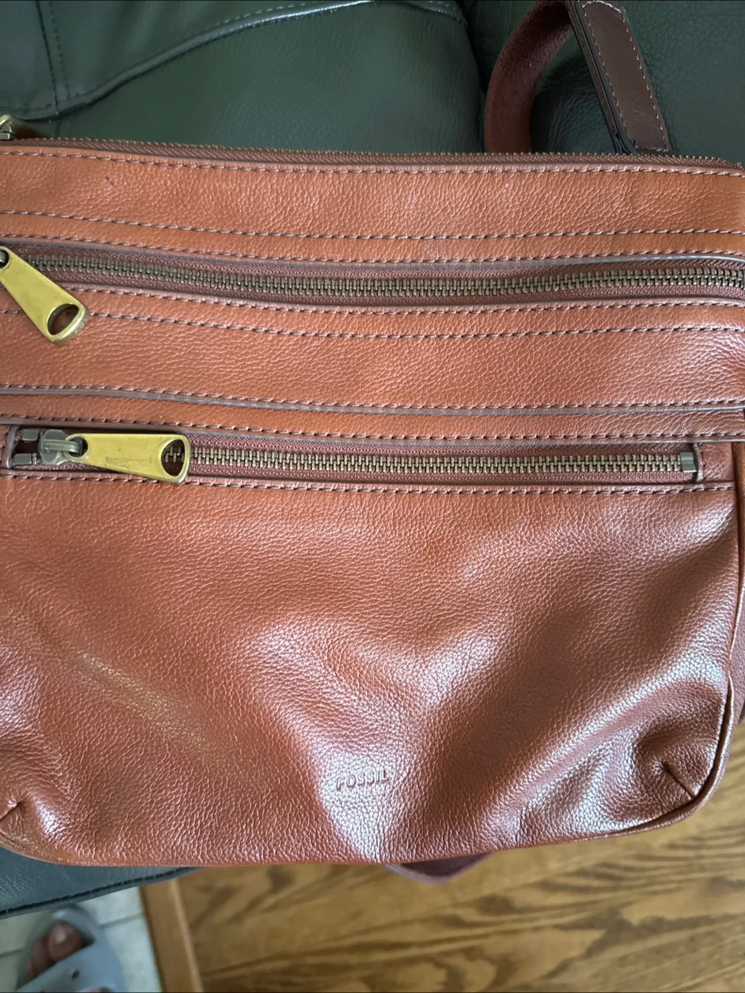 Fossil Brown Leather Crossbody Bag thumbnail