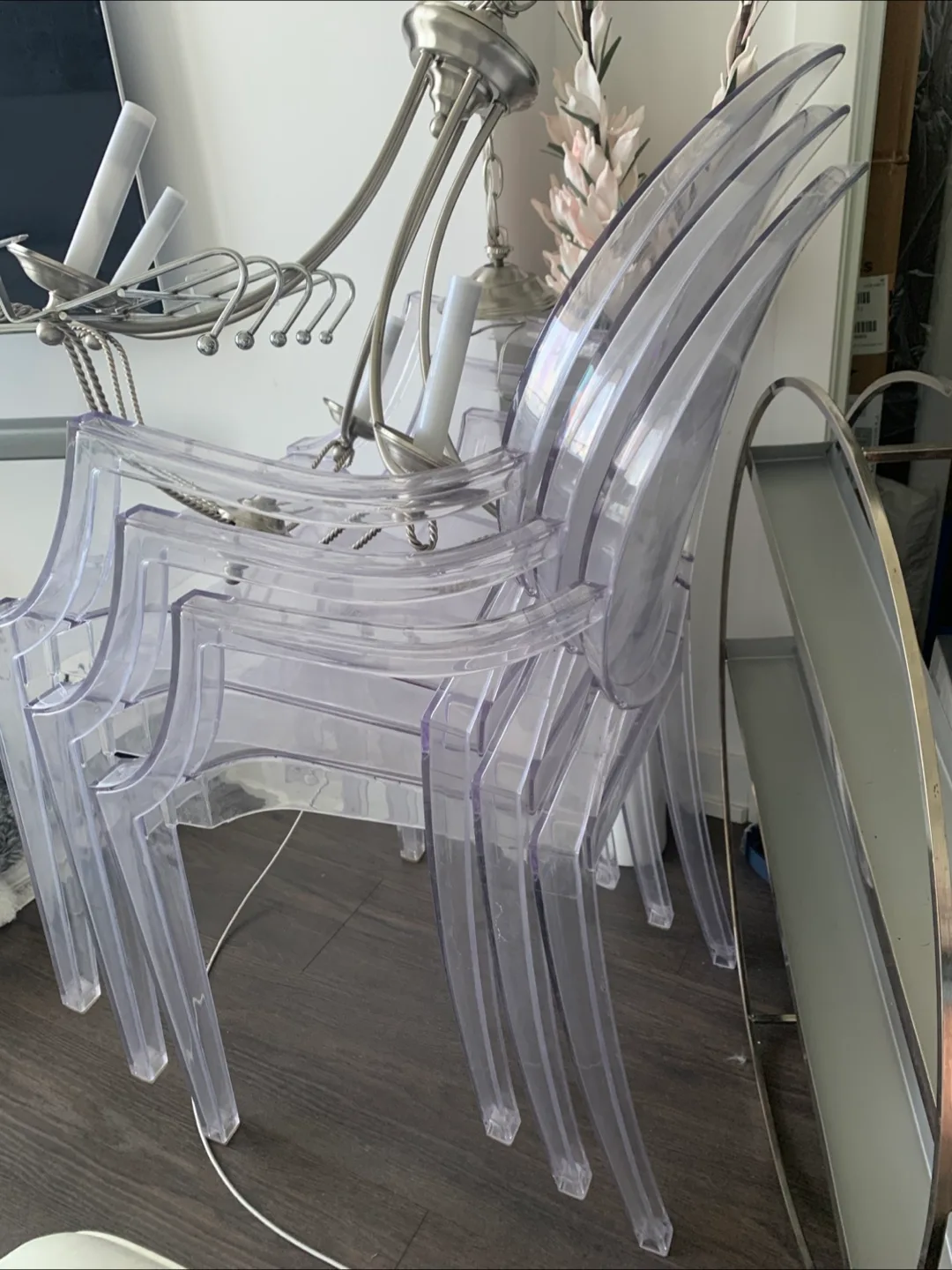 READY FOR YOU! 3 Structube “Ghost” LUXE Clear Chairs thumbnail
