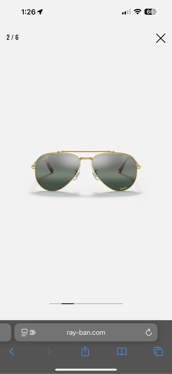 Ray-Ban Polarized Gold New Aviator thumbnail