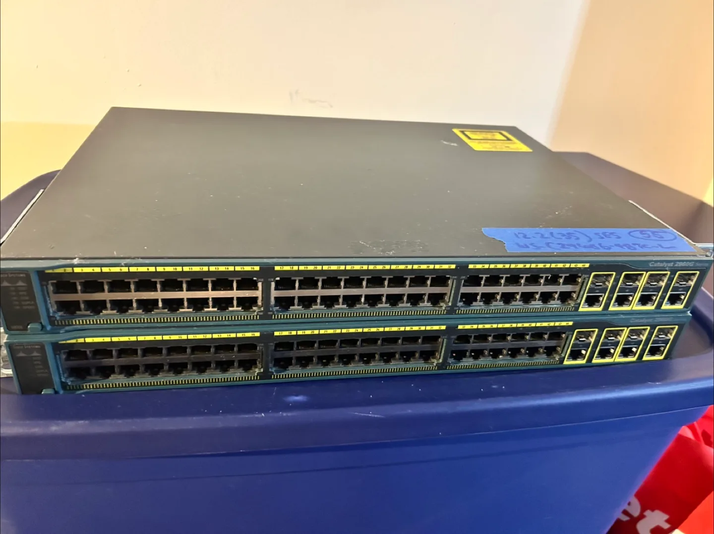 2x Cisco 2960 48 port gigabit switches plus books thumbnail