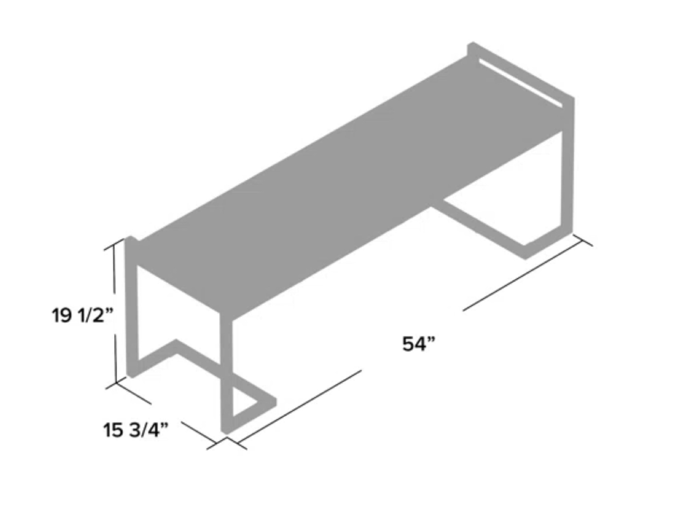 Outdoor Wooden Bench - 54" Length - photo 2