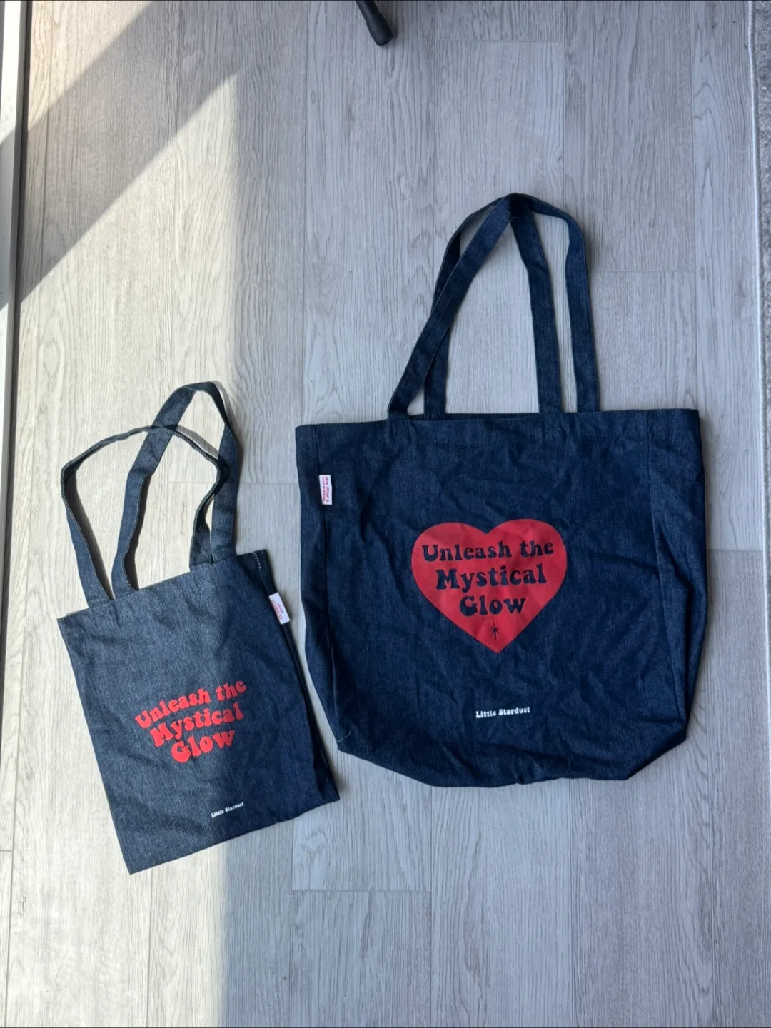 💙Little Stardust Denim Tote Bag Set thumbnail