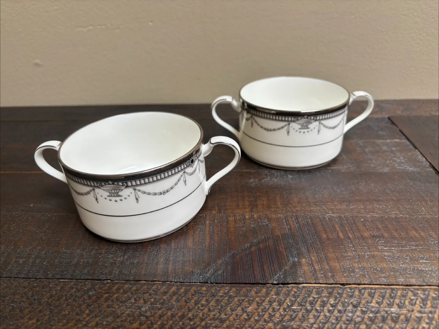 🇨🇦Noritake Bone China Soup Bowls & Saucers thumbnail