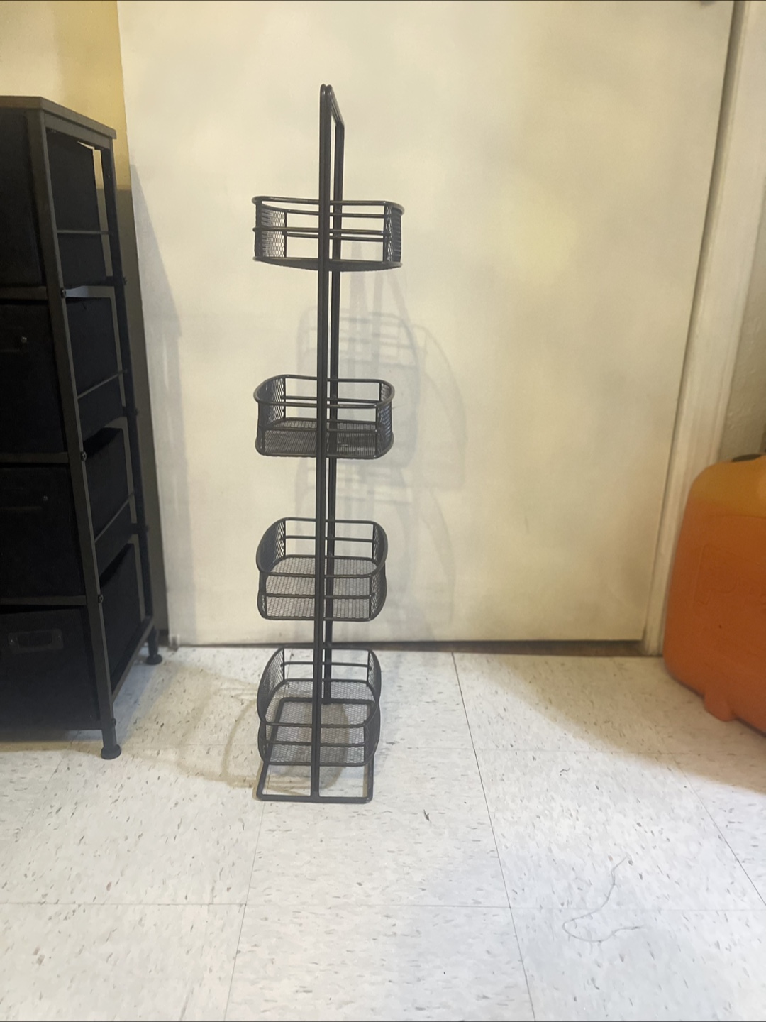 Black Metal 4-Tier  Cart