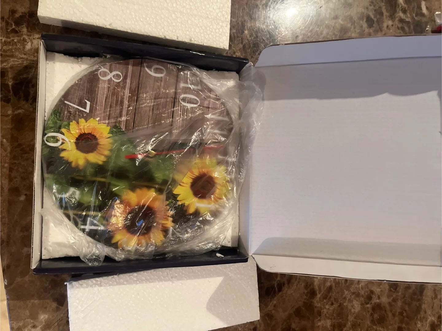 Sunflower Wall Clock - New in Box image indicator(3)