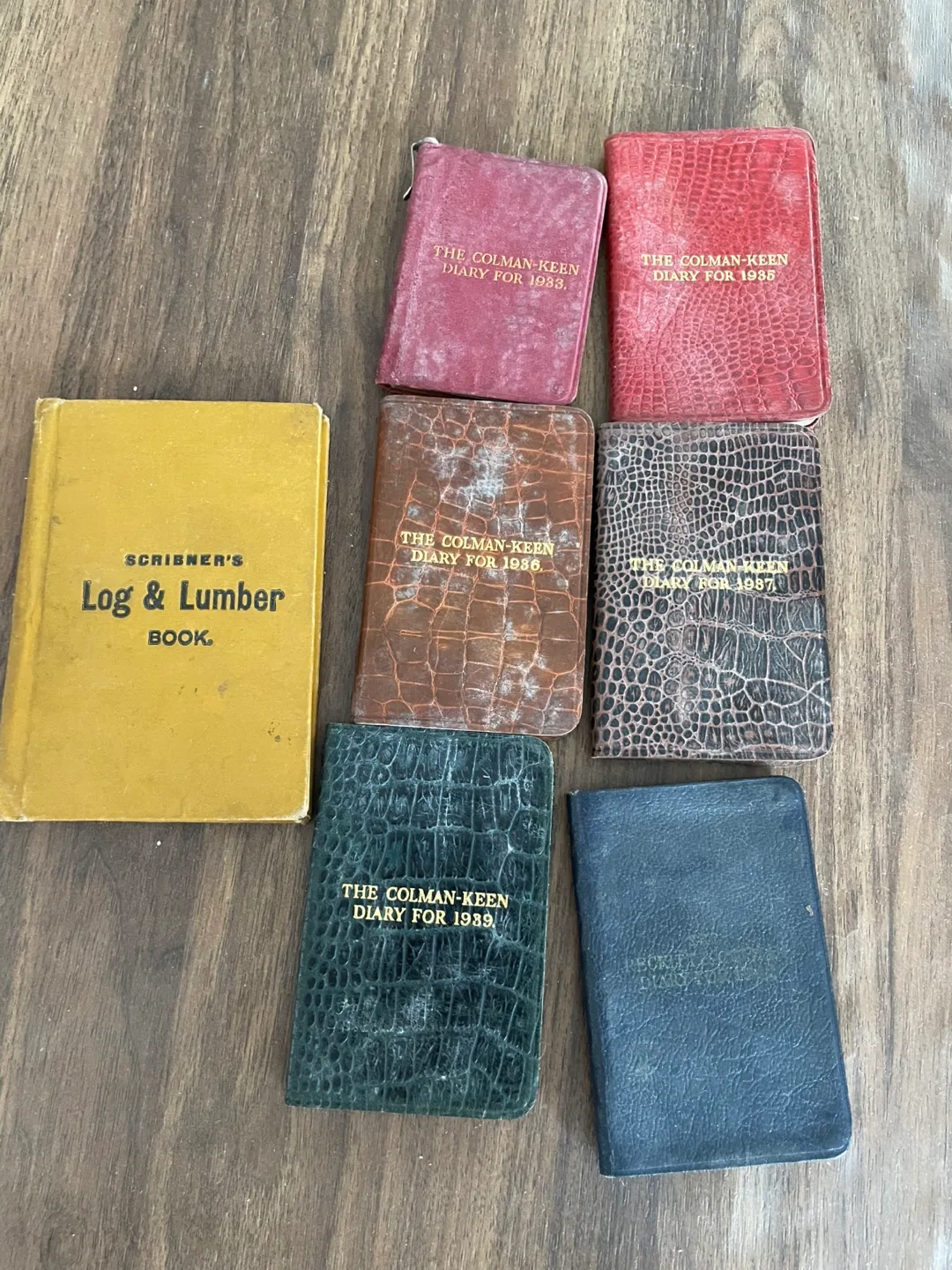Vintage Scribner's Log & Lumber Book and Colman Keen Diaries thumbnail