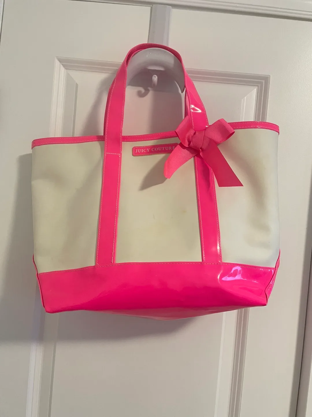 Juicy Couture Pink & White Tote Bag thumbnail