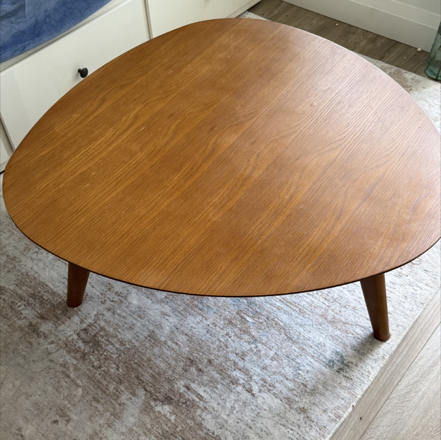 Wood Triangle Coffee Table - photo 2
