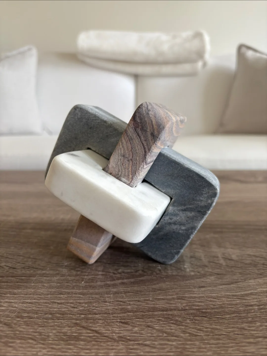 Marble & Wood Knot Decor Accent thumbnail