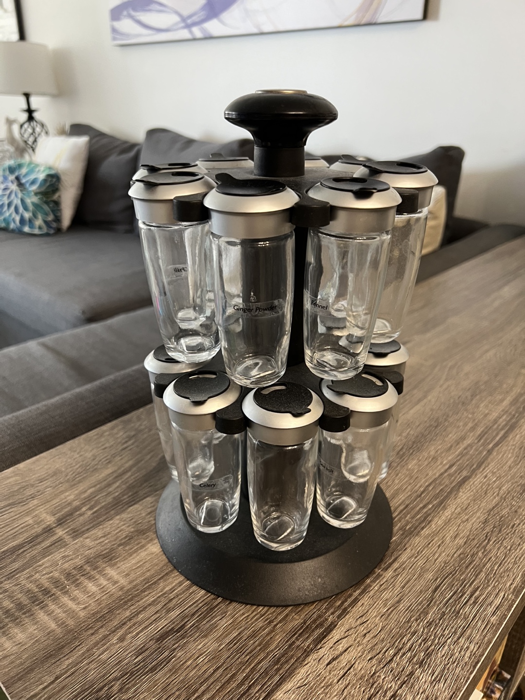 Trudeau Rotating Spice Rack with 16 Jars