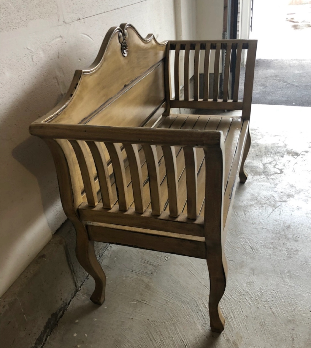 Vintage Style Wooden Bench - photo 3
