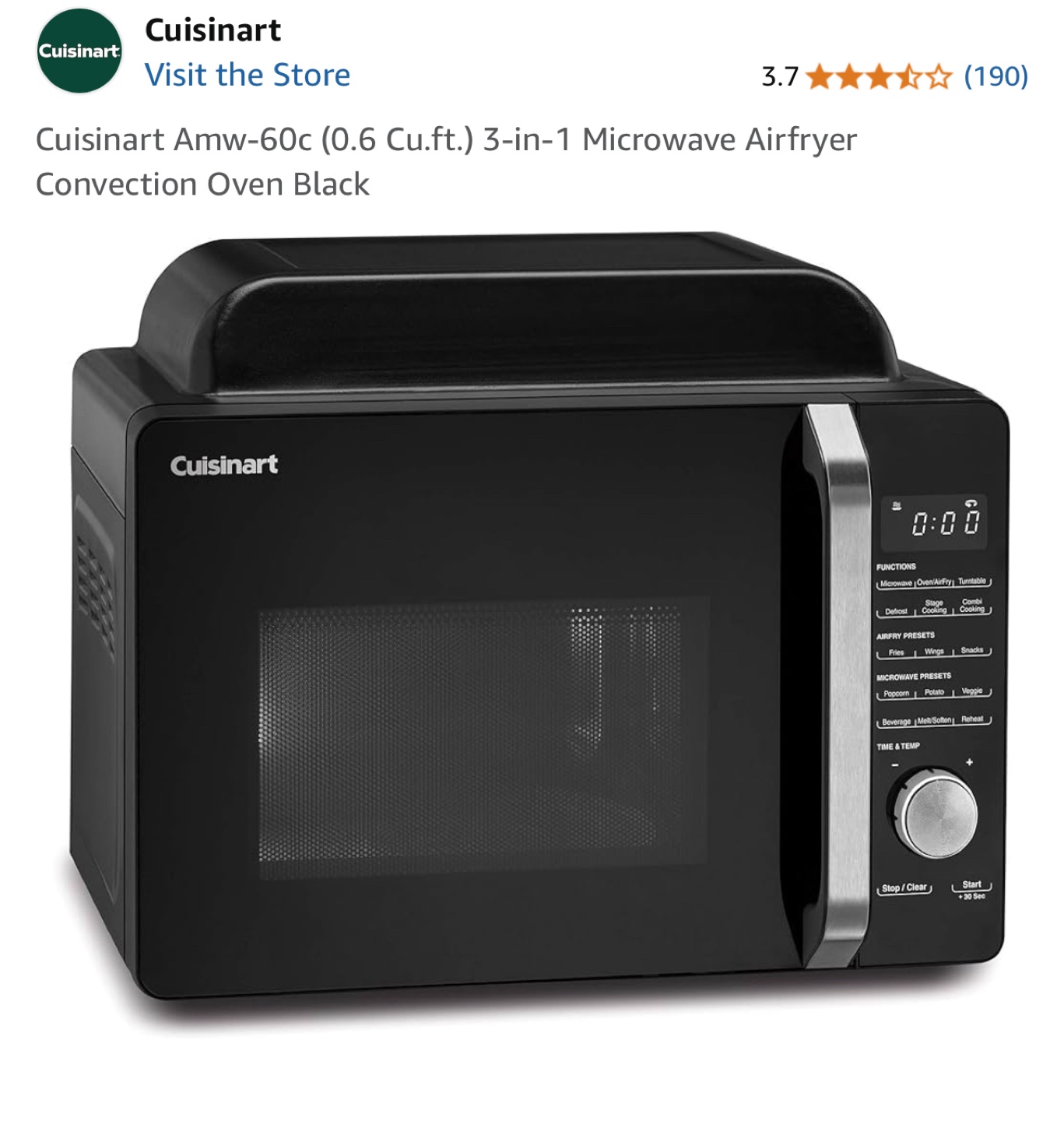 3-in-1 MICROWAVE AIRFRYER CONVECTION OVEN